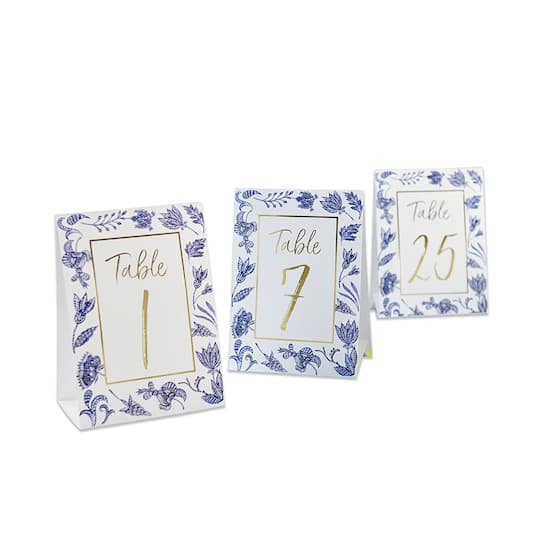 Kate Aspen® Blue Willow Wedding Table Numbers 1-25